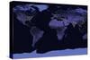 Earth at Night, Satellite Image-null-Stretched Canvas