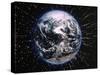 Earth Bombarded by Stars-Chris Rogers-Stretched Canvas