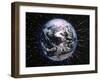 Earth Bombarded by Stars-Chris Rogers-Framed Premium Photographic Print