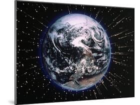 Earth Bombarded by Stars-Chris Rogers-Mounted Premium Photographic Print