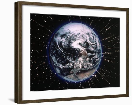 Earth Bombarded by Stars-Chris Rogers-Framed Photographic Print