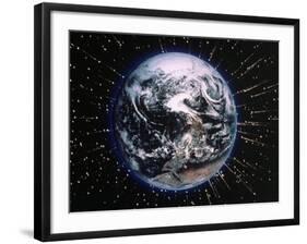 Earth Bombarded by Stars-Chris Rogers-Framed Photographic Print