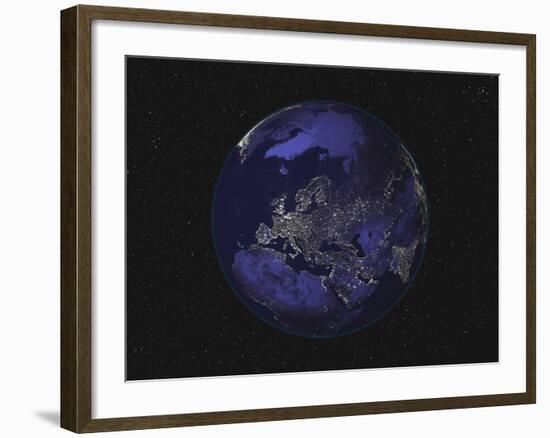 Earth Centered on Europe-Stocktrek Images-Framed Photographic Print