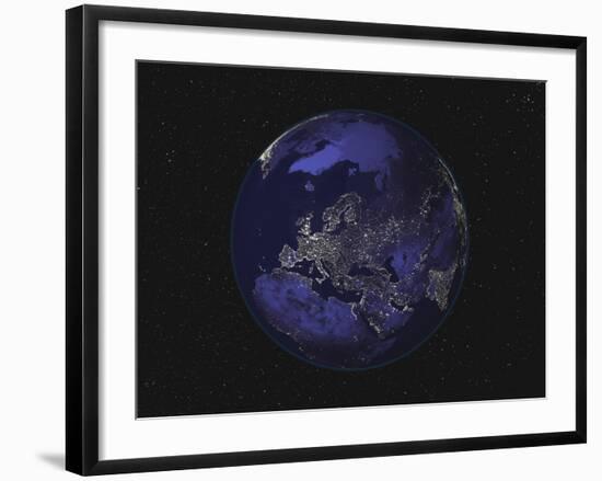 Earth Centered on Europe-Stocktrek Images-Framed Photographic Print