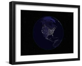 Earth Centered on Northamerica-Stocktrek Images-Framed Premium Photographic Print