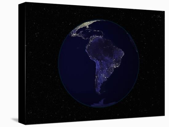 Earth Centered on South America-Stocktrek Images-Stretched Canvas