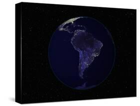 Earth Centered on South America-Stocktrek Images-Stretched Canvas