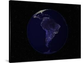 Earth Centered on South America-Stocktrek Images-Stretched Canvas