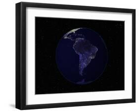 Earth Centered on South America-Stocktrek Images-Framed Photographic Print