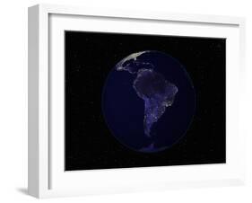 Earth Centered on South America-Stocktrek Images-Framed Photographic Print