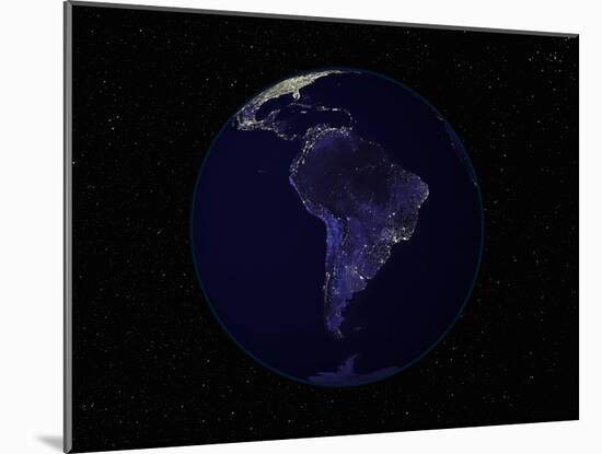 Earth Centered on South America-Stocktrek Images-Mounted Photographic Print