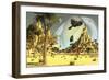 Earth Colonists Set Up a Spaceport for Incoming on Saturn's Moon Titan-Stocktrek Images-Framed Premium Giclee Print