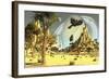 Earth Colonists Set Up a Spaceport for Incoming on Saturn's Moon Titan-Stocktrek Images-Framed Art Print