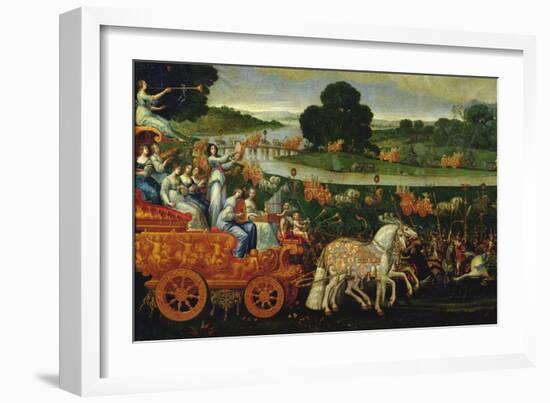 Earth, Detail of the Left Carriage with Nine Muses, C.1640-41-Claude Deruet-Framed Giclee Print