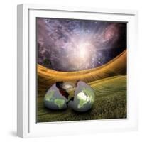 Earth Egg Is Hatched-rolffimages-Framed Art Print