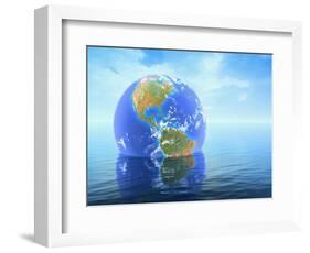 Earth Floating in Water-Kulka-Framed Giclee Print