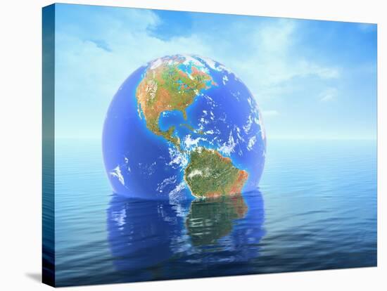 Earth Floating in Water-Kulka-Stretched Canvas