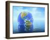 Earth Floating in Water-Kulka-Framed Giclee Print