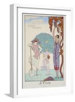 Earth, from 'Falbalas and Fanfreluches, Almanach des Modes Présentes, Passées et Futures', 1925-Georges Barbier-Framed Giclee Print