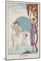 Earth, from 'Falbalas and Fanfreluches, Almanach des Modes Présentes, Passées et Futures', 1925-Georges Barbier-Mounted Giclee Print