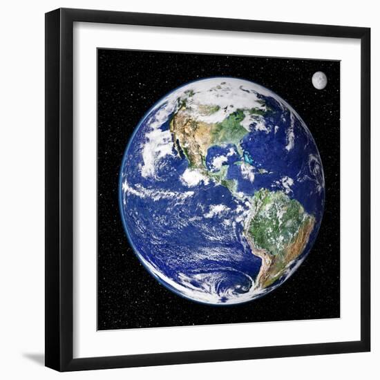 Earth From Space, Satellite Image-null-Framed Premium Photographic Print