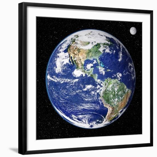 Earth From Space, Satellite Image-null-Framed Photographic Print