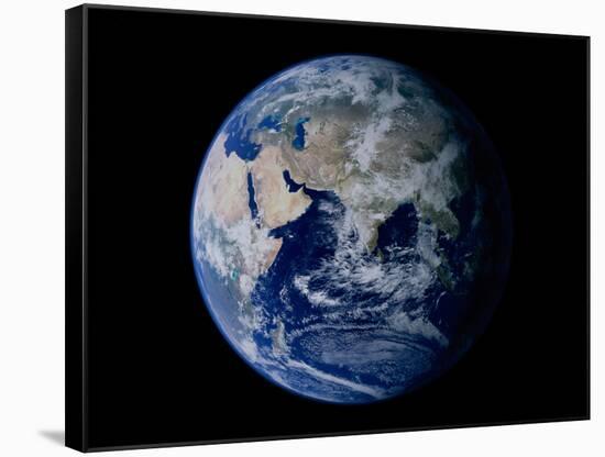 Earth from Space Showing Eastern Hemisphere-Stocktrek Images-Framed Stretched Canvas