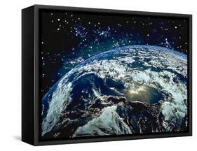 Earth from Space-Stocktrek-Framed Stretched Canvas