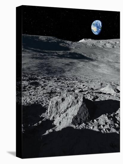 Earth From the Moon, Artwork-Detlev Van Ravenswaay-Stretched Canvas