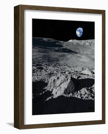 Earth From the Moon, Artwork-Detlev Van Ravenswaay-Framed Photographic Print