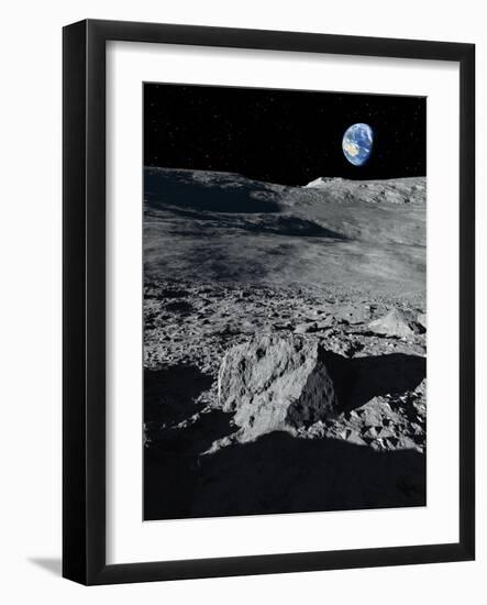 Earth From the Moon, Artwork-Detlev Van Ravenswaay-Framed Photographic Print