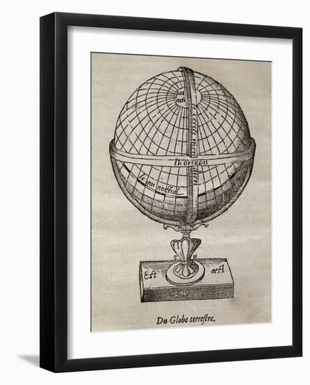 Earth Globe, 16th Century Artwork-Middle Temple Library-Framed Photographic Print