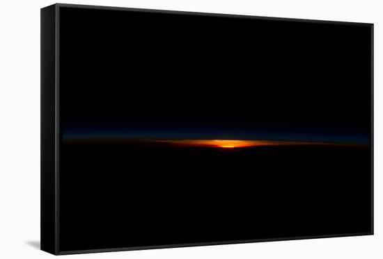 Earth horizon view over South Pacific Ocean-null-Framed Stretched Canvas