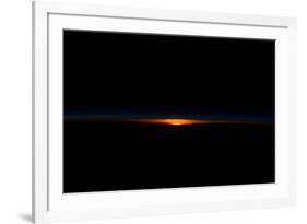 Earth horizon view over South Pacific Ocean-null-Framed Photographic Print