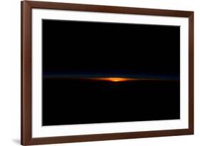 Earth horizon view over South Pacific Ocean-null-Framed Photographic Print