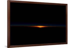 Earth horizon view over South Pacific Ocean-null-Framed Photographic Print