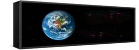 Earth in Space Showing North Americas (Photo Illustration)-null-Framed Stretched Canvas