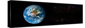 Earth in Space Showing North Americas (Photo Illustration)-null-Stretched Canvas