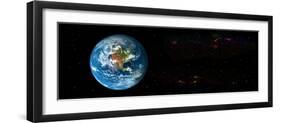 Earth in Space Showing North Americas (Photo Illustration)-null-Framed Photographic Print