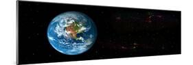 Earth in Space Showing North Americas (Photo Illustration)-null-Mounted Photographic Print