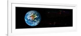 Earth in Space Showing North Americas (Photo Illustration)-null-Framed Photographic Print