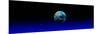 Earth in Space with Blue Mist (Photo Illustration)-null-Mounted Premium Photographic Print