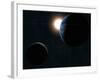 Earth, Moon and the Sun-Stocktrek Images-Framed Photographic Print