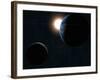 Earth, Moon and the Sun-Stocktrek Images-Framed Photographic Print