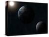 Earth, Moon and the Sun-Stocktrek Images-Stretched Canvas