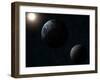 Earth, Moon and the Sun-Stocktrek Images-Framed Photographic Print