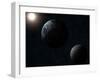 Earth, Moon and the Sun-Stocktrek Images-Framed Photographic Print