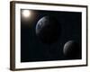 Earth, Moon and the Sun-Stocktrek Images-Framed Photographic Print