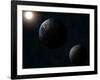 Earth, Moon and the Sun-Stocktrek Images-Framed Photographic Print