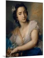 Earth-one of a series of the Four Elements (1744)-Rosalba Carriera-Mounted Premium Giclee Print